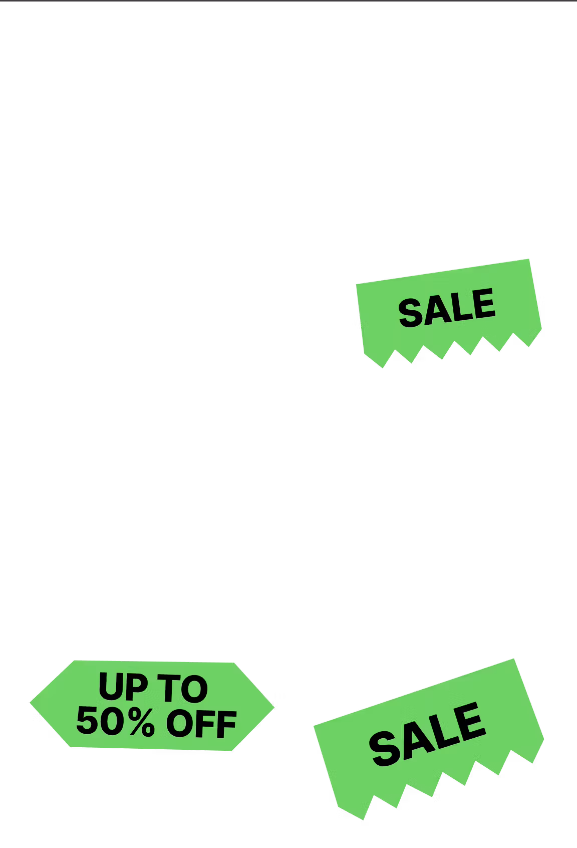 Black Friday Green Sale Tags 50off Small