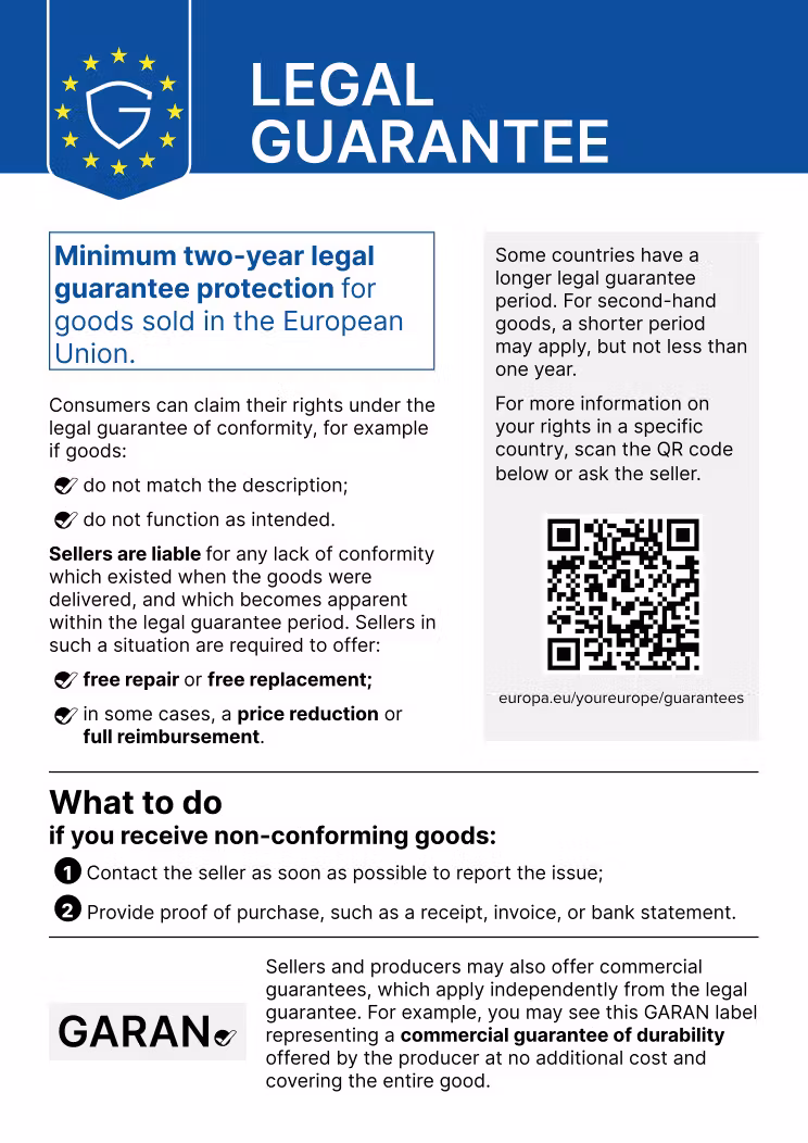 Legal Guarantee Notice En