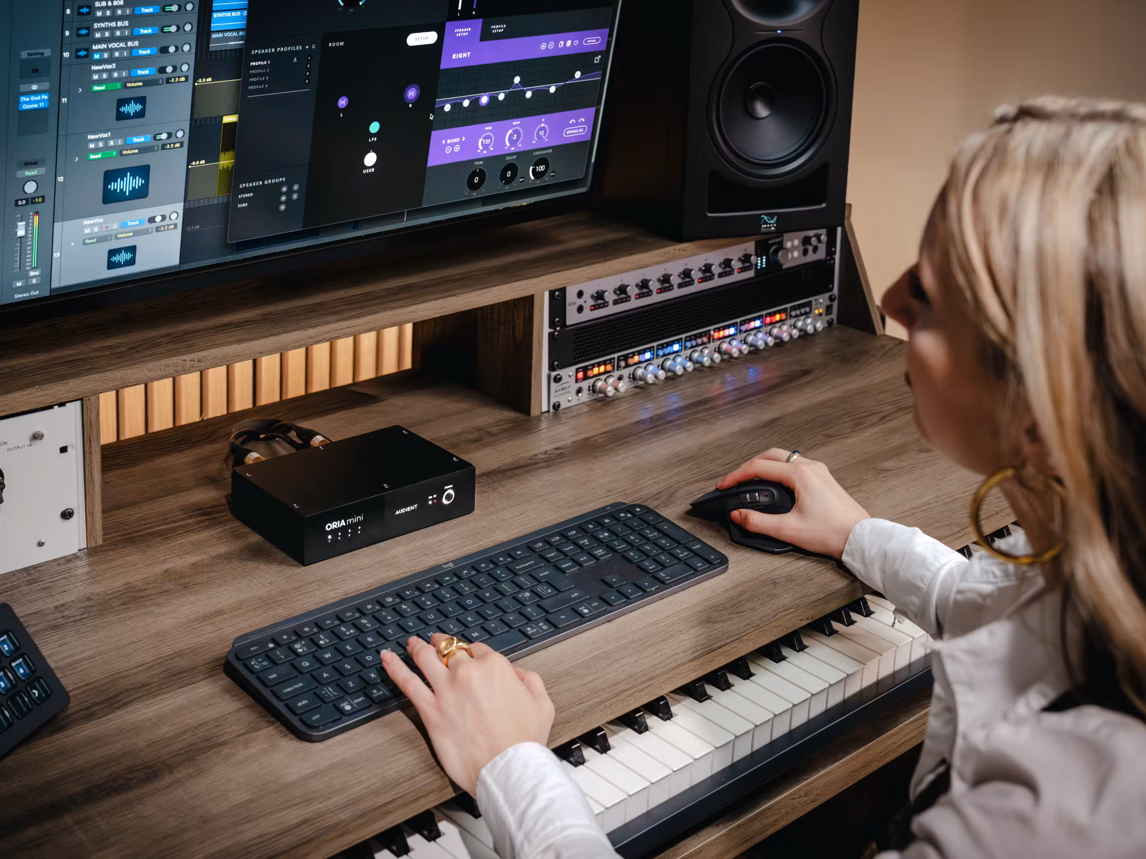 Audient Oria Mini Studio Logic Producer Kali Monitors