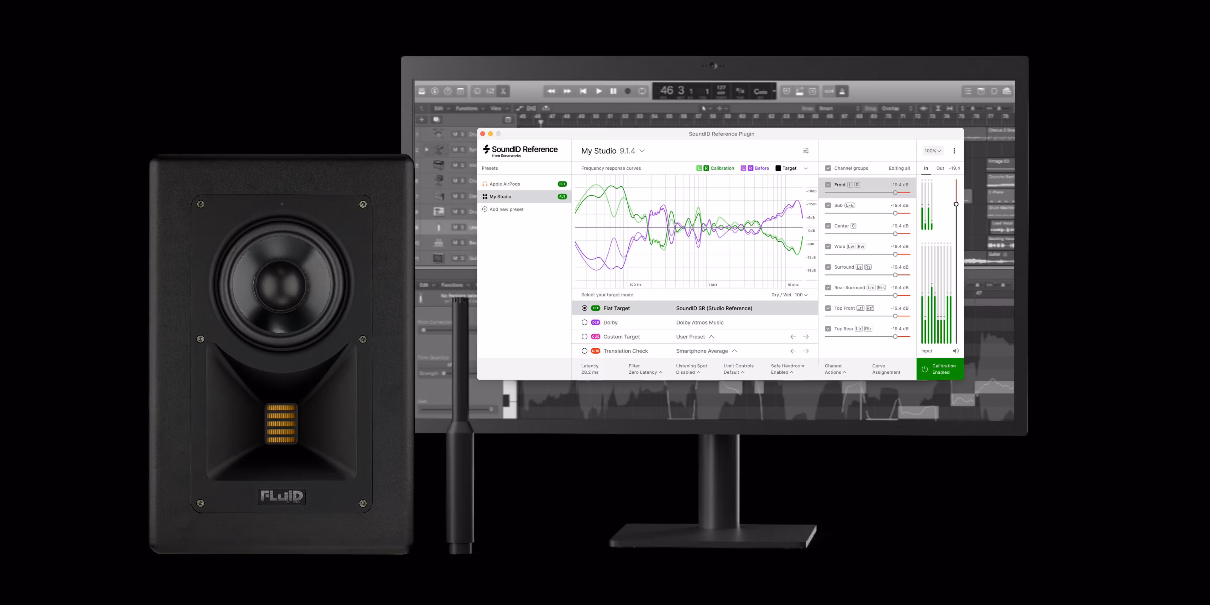 SoundID Reference with Fluid Audio speaker