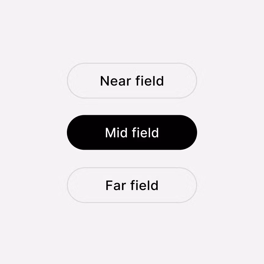 Near field, Mid field, Far field