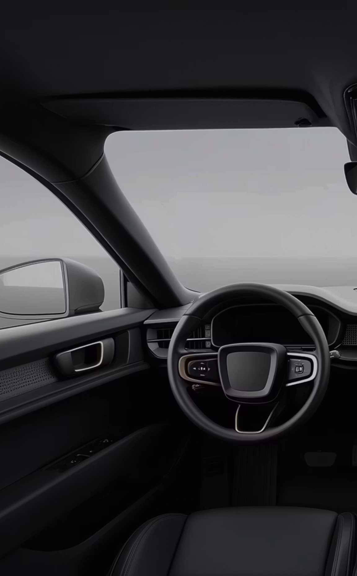 Modern Electric Car Interior Dashboard