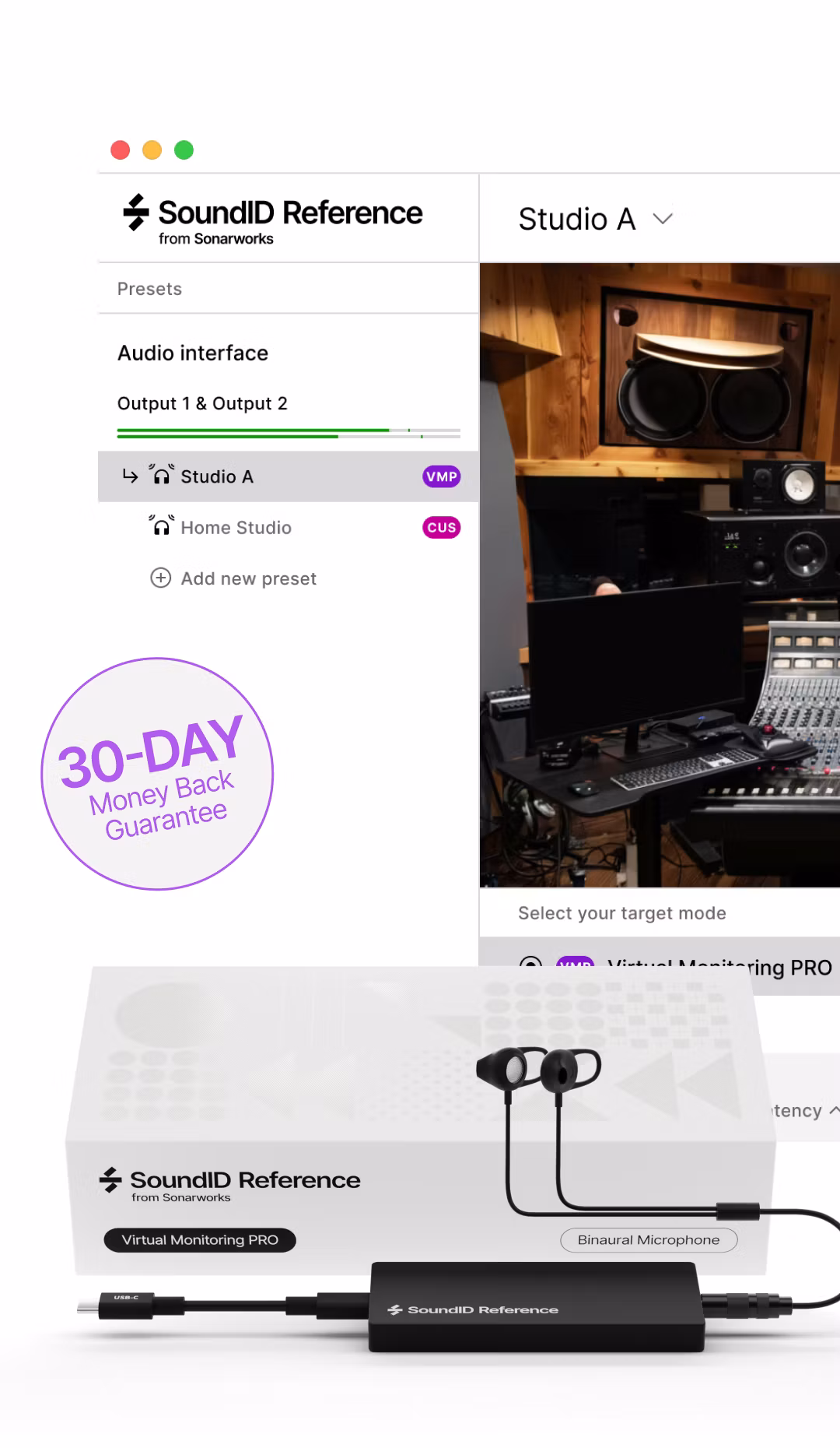 Virtual Monitoring Pro Box Binaural Mic Usb C Studio A Mob